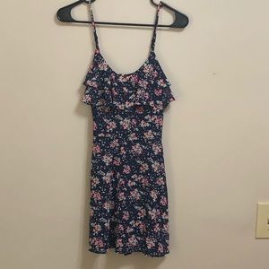 Floral romper w gold belt